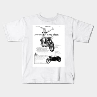 Vintage Indian Motorcycle Advert Kids T-Shirt